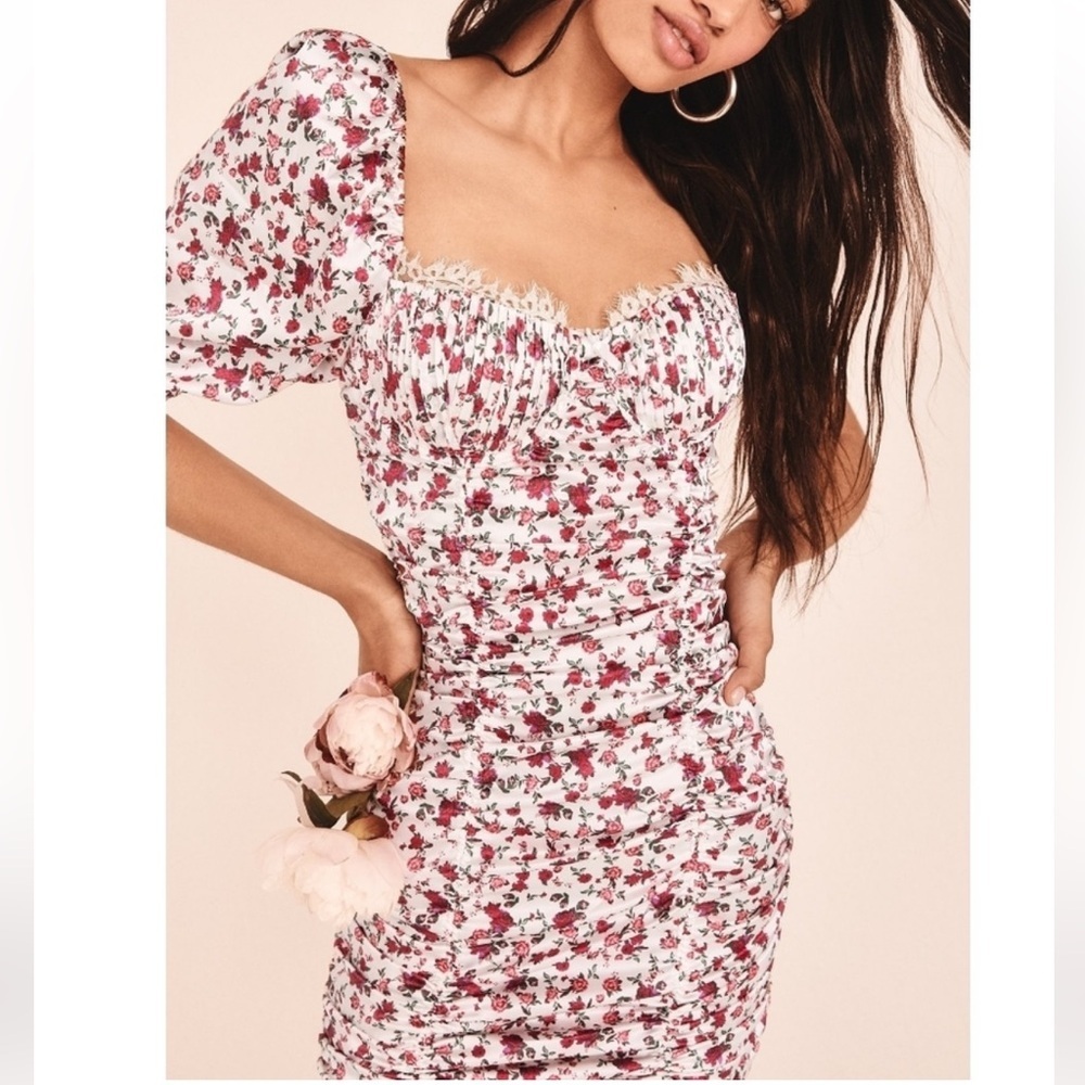 For Love & Lemons X Victoria Secret Melrose Floral Mini Dress - Picture 14 of 15